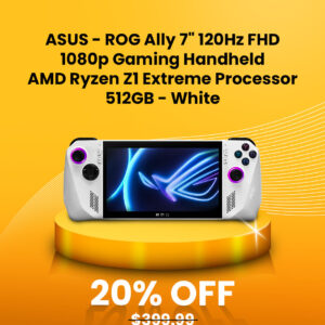 ASUS - ROG Ally 7 120Hz FHD 1080p Gaming Handheld - AMD Ryzen Z1 Extreme Processor - 512GB - White