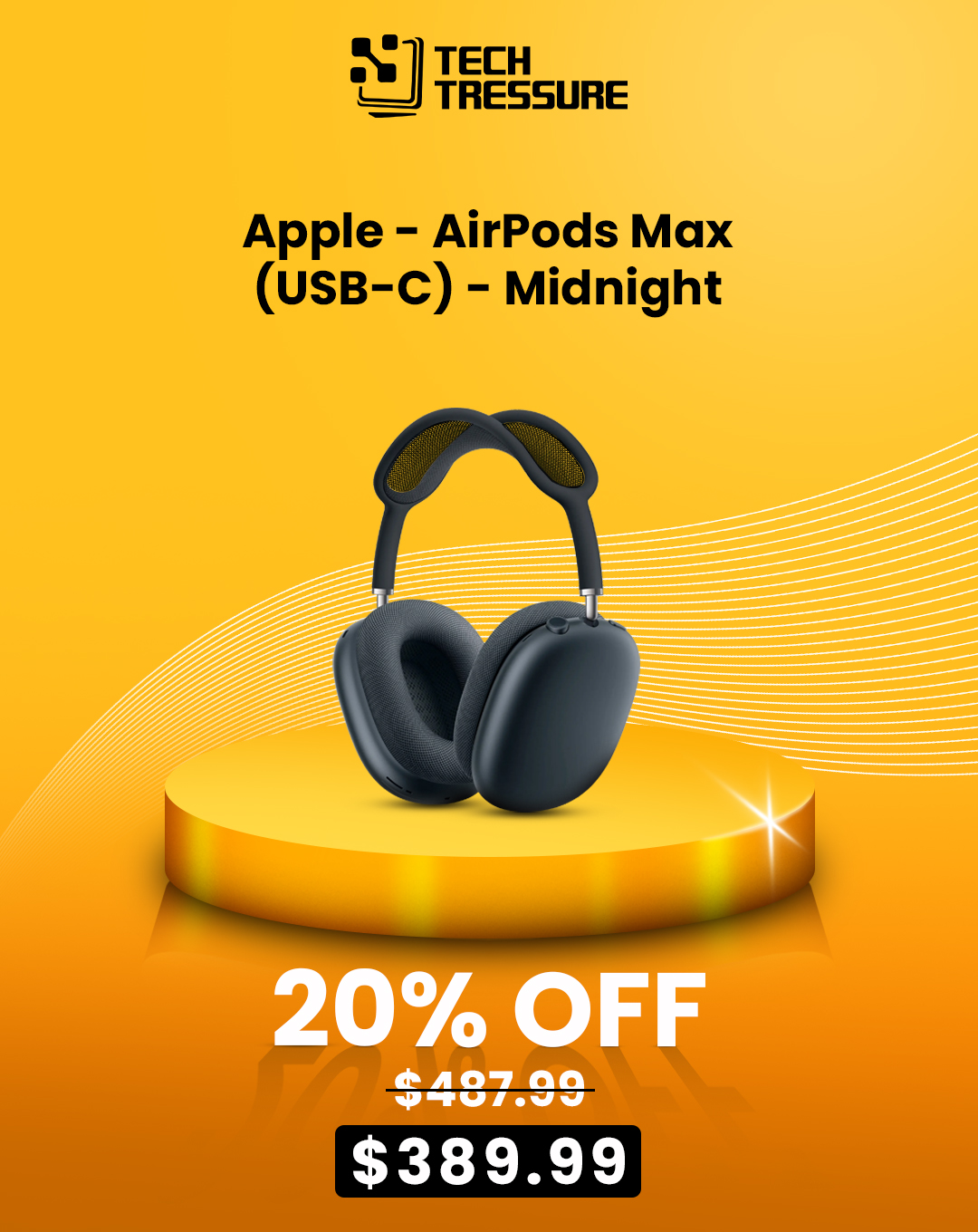 Apple – AirPods Max (USB-C) – Midnight