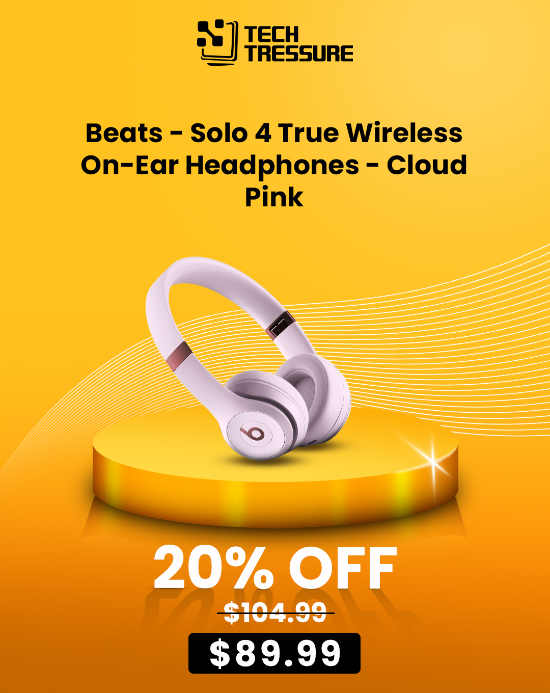 Beats - Solo 4 True Wireless On-Ear Headphones - Cloud Pink