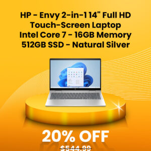 HP - Envy 2-in-1 14 Full HD Touch-Screen Laptop - Intel Core 7 - 16GB Memory - 512GB SSD - Natural Silver