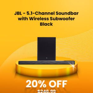JBL - 5.1-Channel Soundbar with Wireless Subwoofer - Black