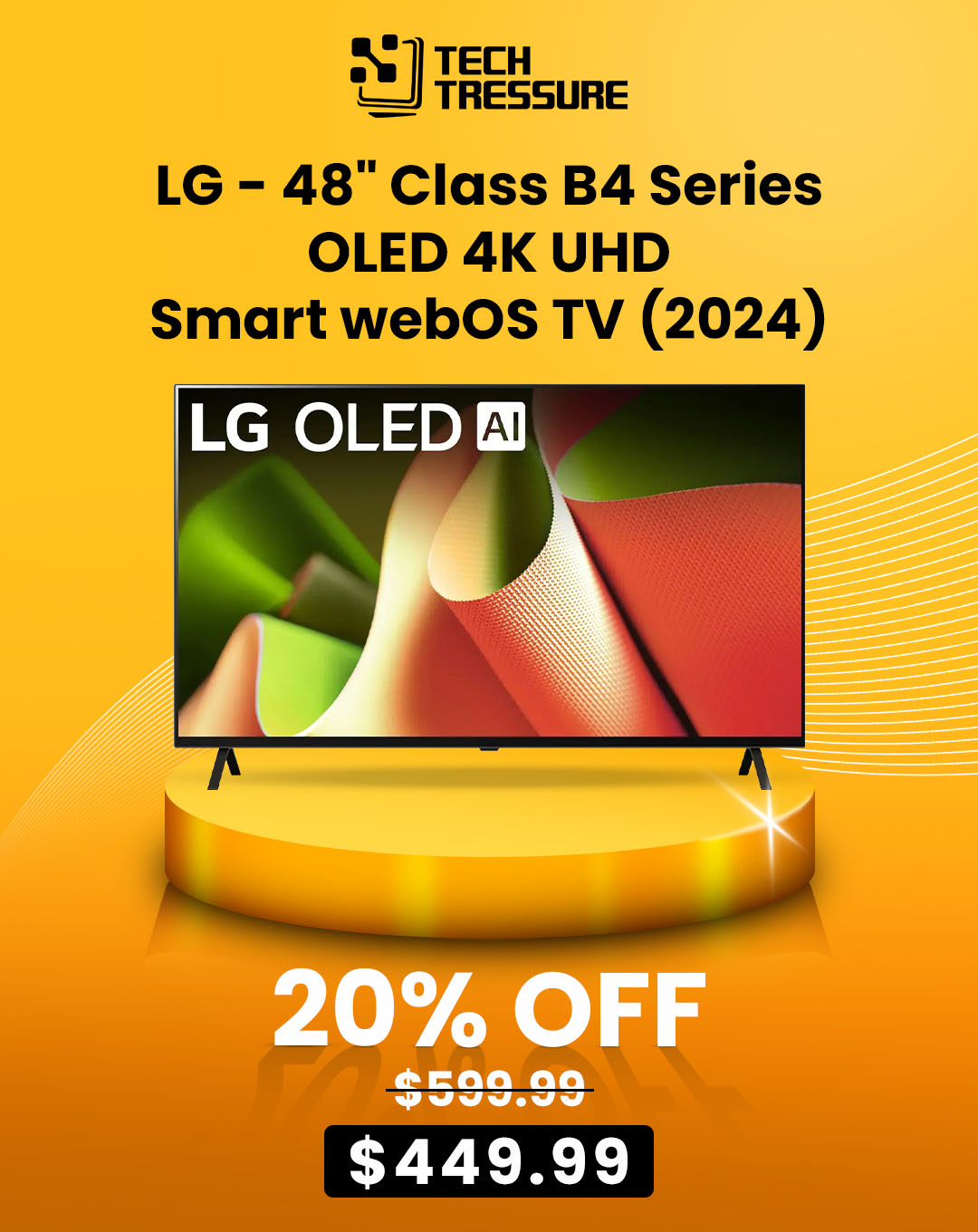 LG - 48 Class B4 Series OLED 4K UHD Smart webOS TV (2024)