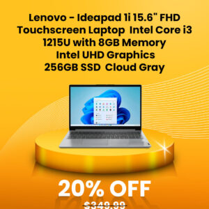 Lenovo - Ideapad 1i 15.6 FHD Touchscreen Laptop - Intel Core i3-1215U with 8GB Memory - Intel UHD Graphics - 256GB SSD - Cloud Gray