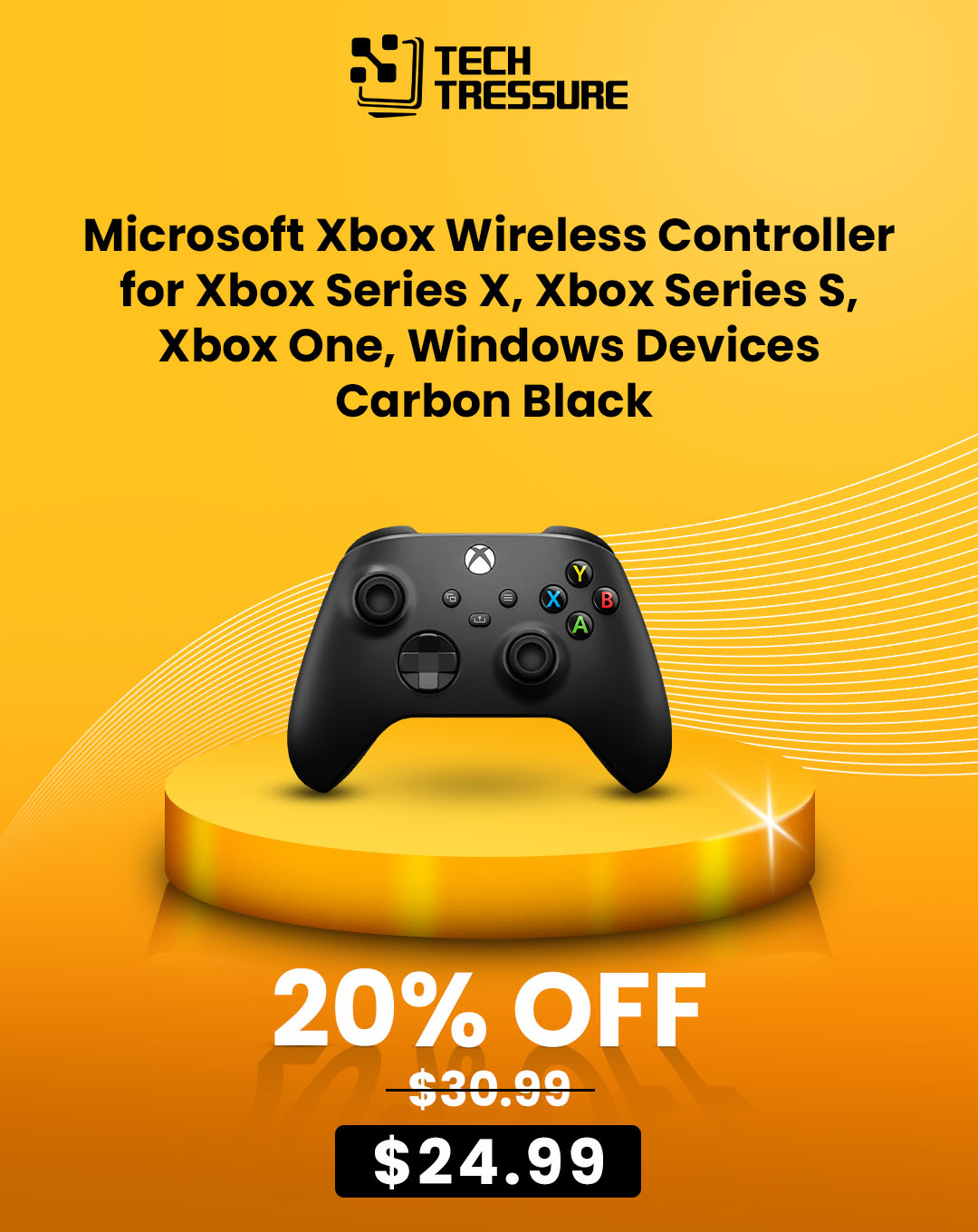 Microsoft - Xbox Wireless Controller for Xbox Series X, Xbox Series S, Xbox One, Windows Devices - Carbon Black