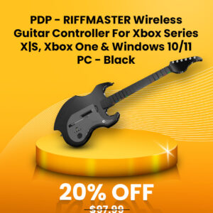 PDP - RIFFMASTER Wireless Guitar Controller For Xbox Series X S, Xbox One & Windows 10 11 PC - Black
