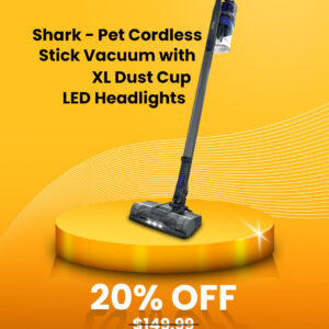 Shark - Pet Cordless Stick Vacuum with XL Dust Cup, LED Headlights - Blue Iris