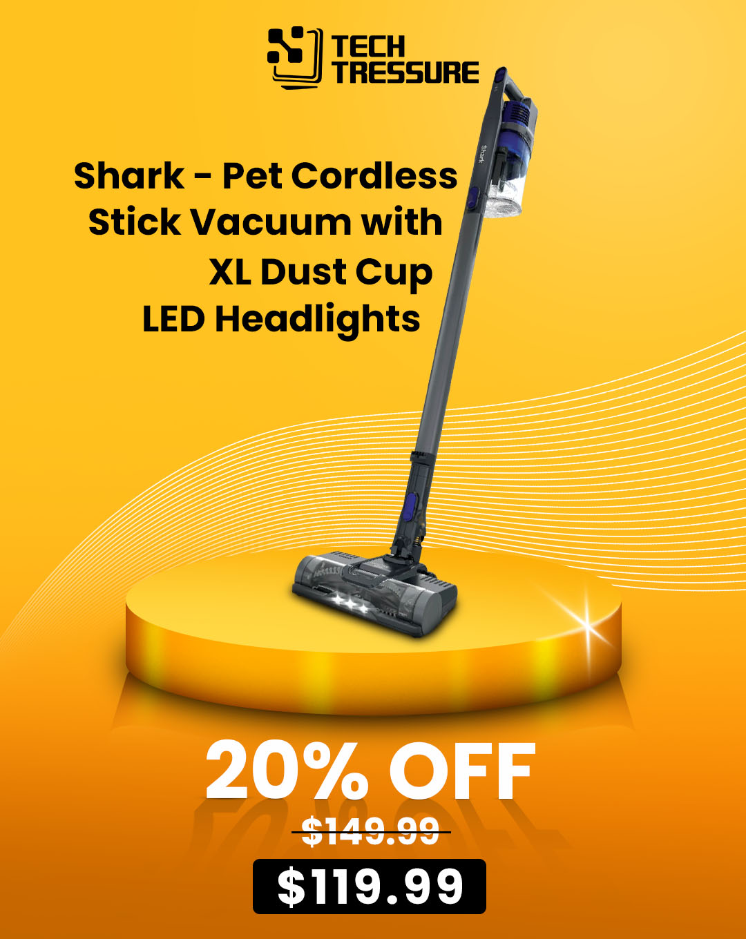 Shark - Pet Cordless Stick Vacuum with XL Dust Cup, LED Headlights - Blue Iris