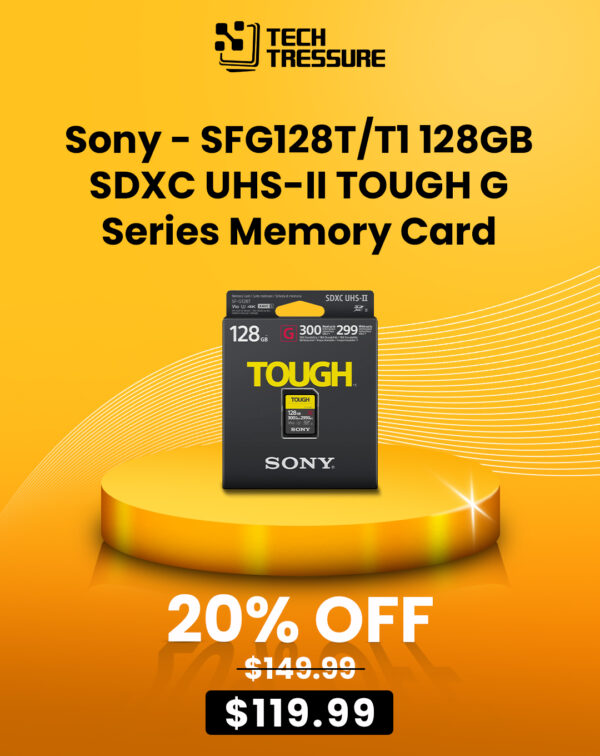 Sony - SFG128T T1 128GB SDXC UHS-II TOUGH G Series Memory Card