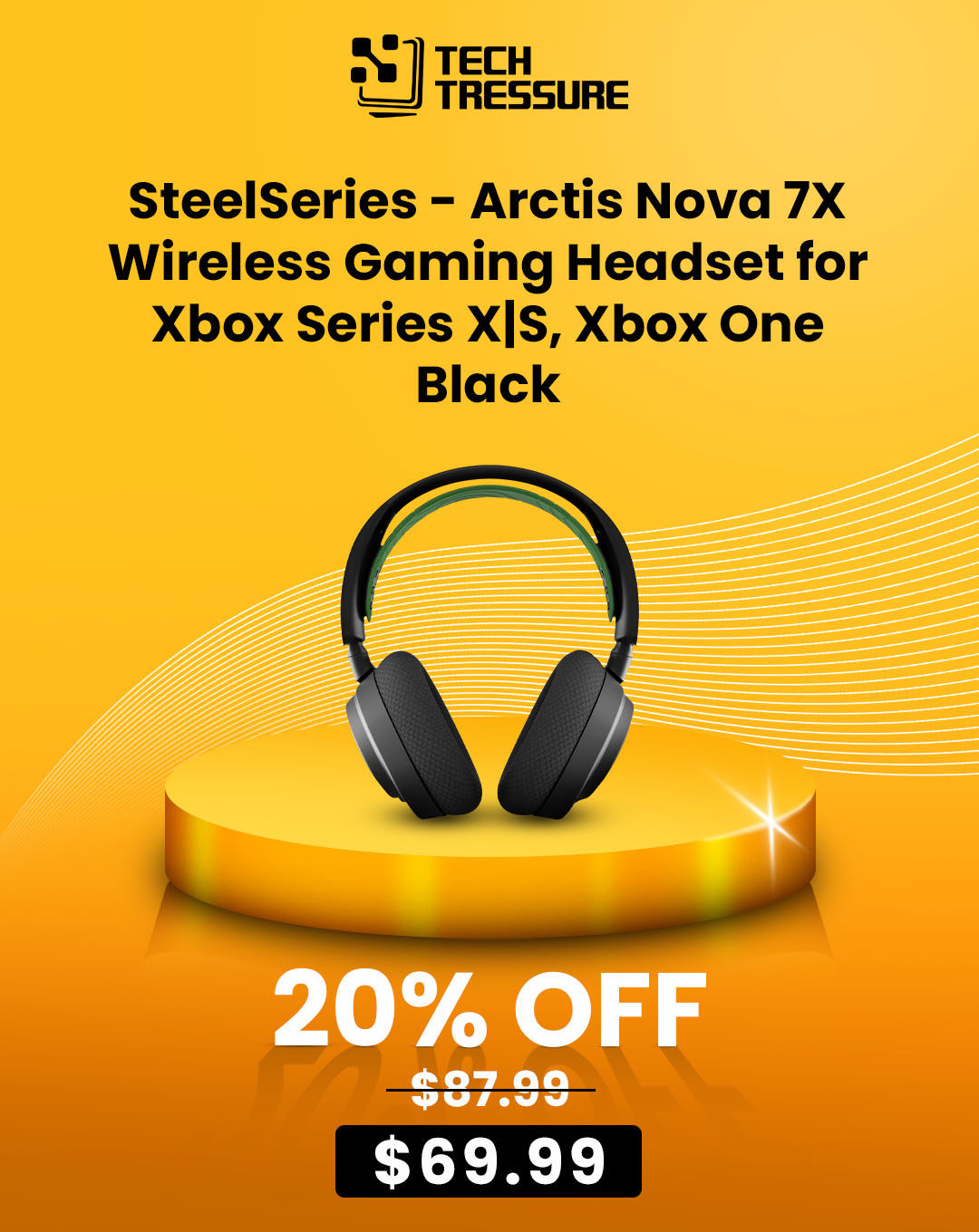 SteelSeries - Arctis Nova 7X Wireless Gaming Headset for Xbox Series X S, Xbox One - Black