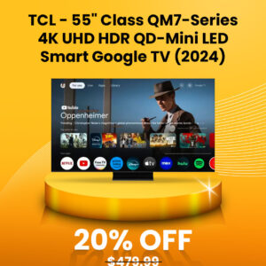 TCL - 55 Class QM7-Series 4K UHD HDR QD-Mini LED Smart Google TV (2024)