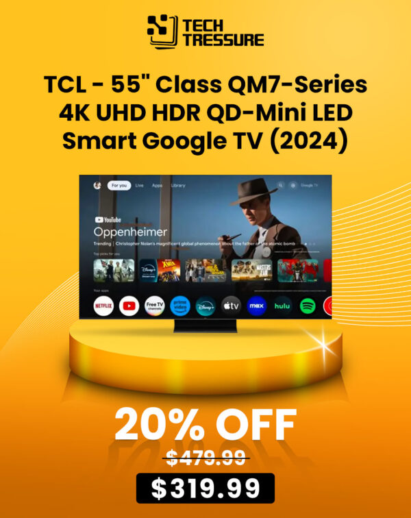 TCL - 55 Class QM7-Series 4K UHD HDR QD-Mini LED Smart Google TV (2024)