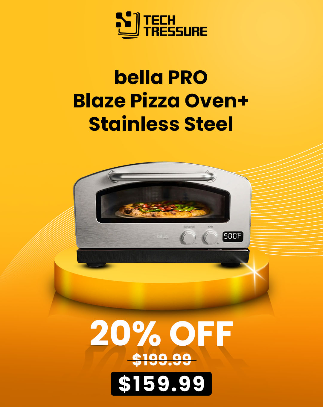 bella PRO - Blaze Pizza Oven+ - Stainless Steel